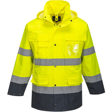 Parka haute visibilité 3 en 1 couleur : Jaune/Marine taille XXL - PORTWEST