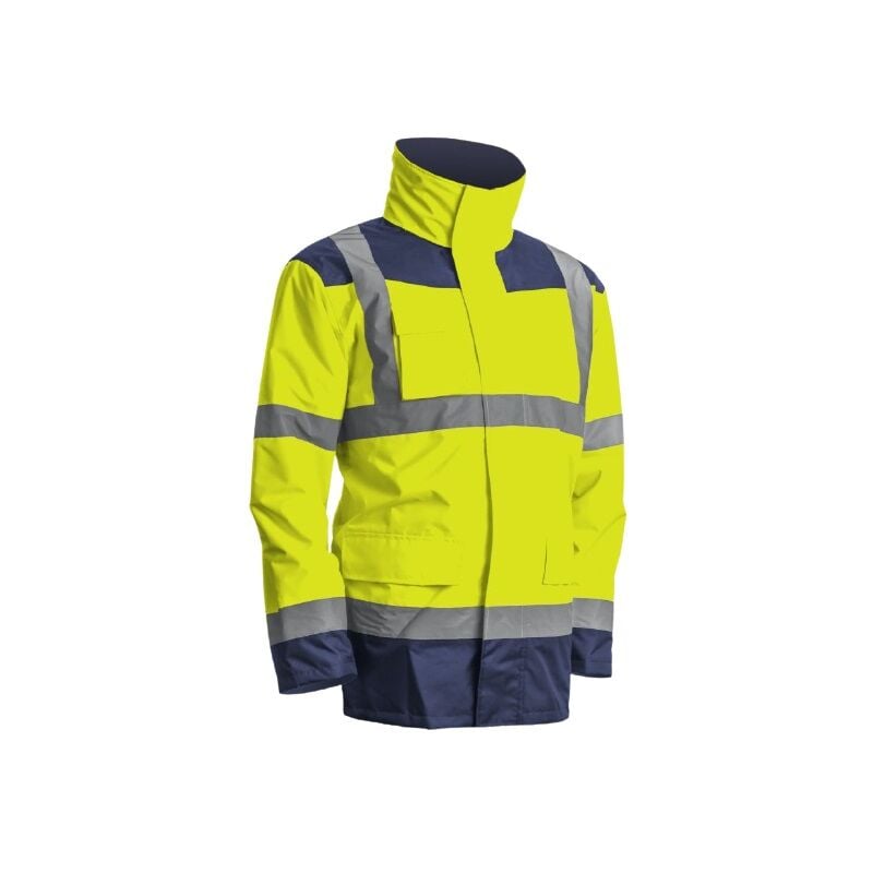 Veste kanata pu hi-viz 3M jaune fluo/marine tm Coverguard 7KANYM