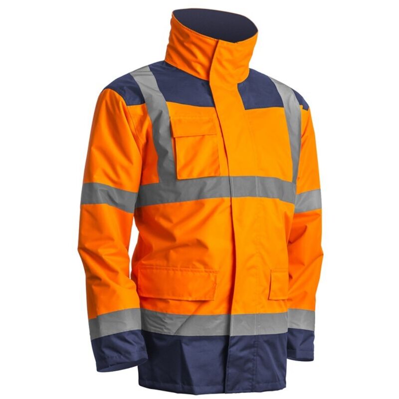 Veste kanata pu hi-viz 3M orange fluo/marine T3XL Coverguard 7KANOXXXL