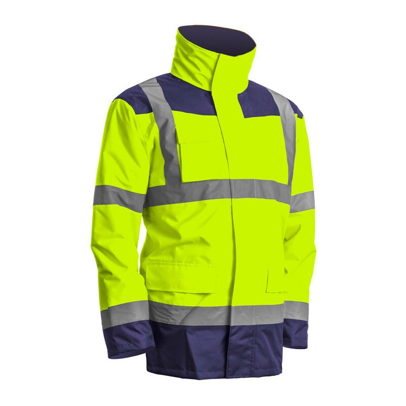 Parka 4 en 1 Kanata haute visibilité jaune/marine taille l Coverguard