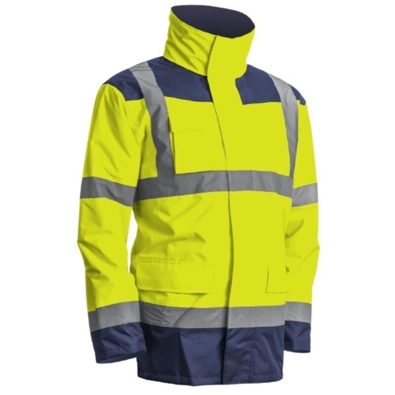 Coverguard - Parka 4 en 1 Kanata haute visibilité polyester jaune/marine taille xxl