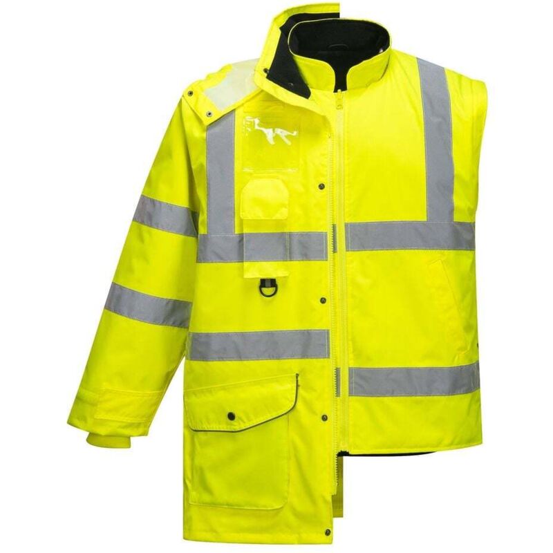 Parka Haute Visibilité 7 en 1 Portwest Hi Vis Respirant Jaune Fluo 5XL