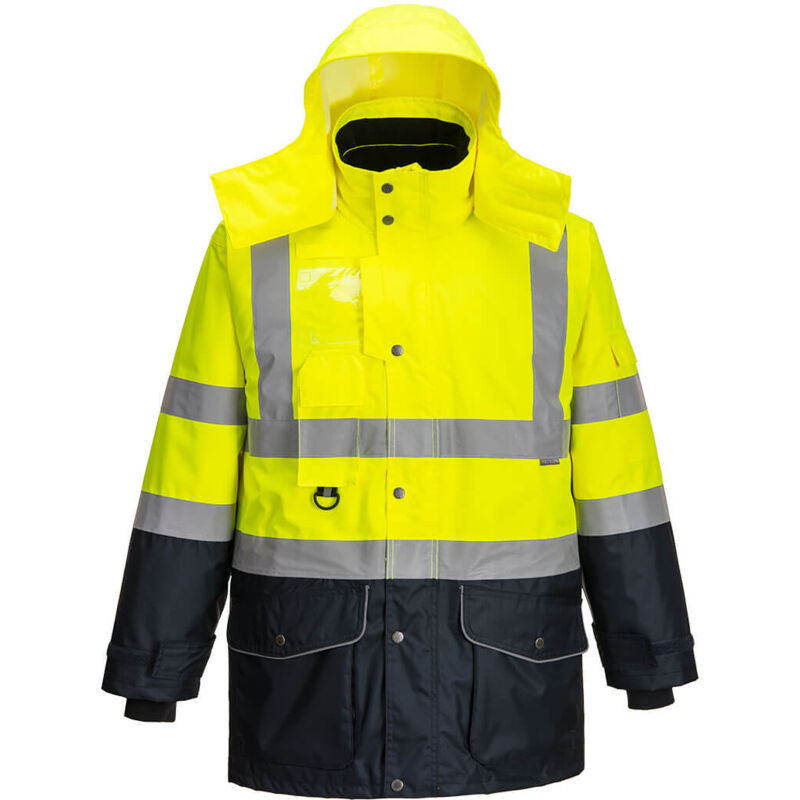 Parka Haute-Visibilité 7-en-1 Traffic Contrast Jaune/Marine 4XL