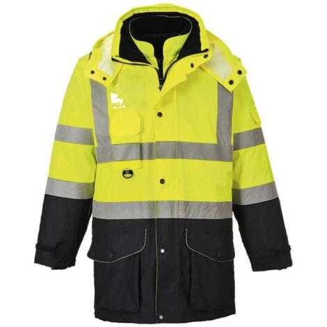 Parka Haute-Visibilité 7-en-1 Traffic Contrast couleur : Jaune/Marine taille XXXL - PORTWEST