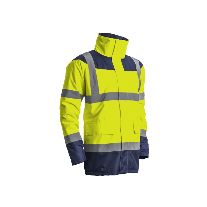 Parka matelassée haute visibilité keta jaune fluo/marine T2XL Coverguard 7KETYXXL