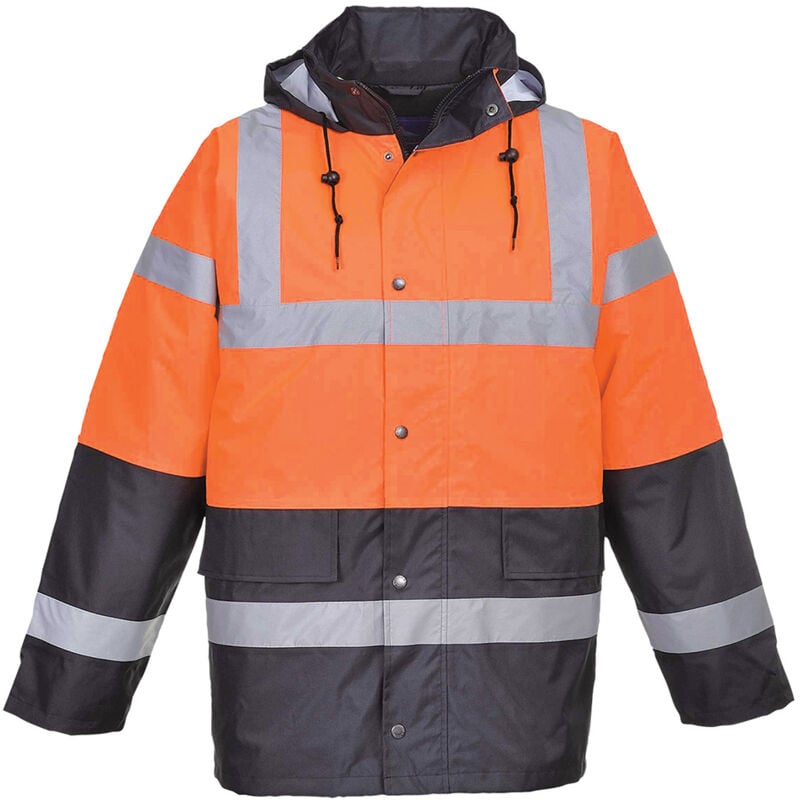 Parka hv Bicolore couleur : Orange taille m Portwest