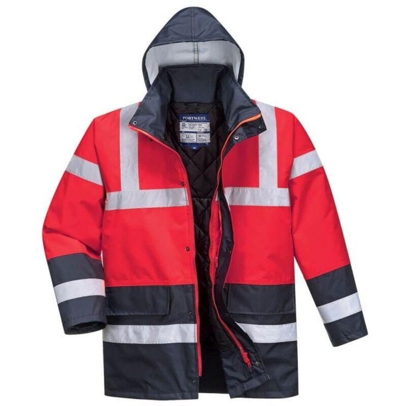 Parka Bicolore Traffic couleur : Rouge/Marine taille xl Portwest