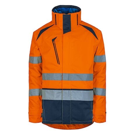 Parka haute visibilité recyclée LONG LIFE orange/marine - L - T2S