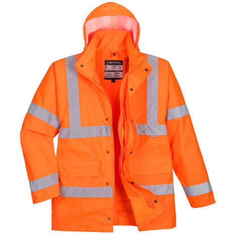 Parka Hi-Vis 4-en-1 couleur : Orange taille 5XL - PORTWEST