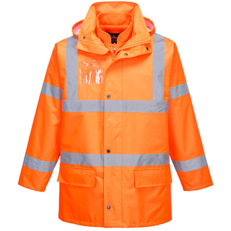 Parka Hi-Vis Essential 5 en 1 couleur : Orange taille XXXL - PORTWEST