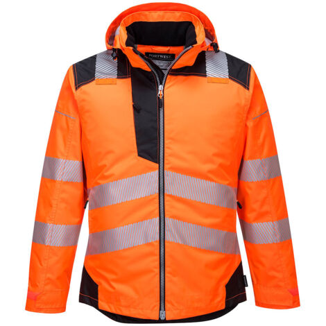Parka HV PW3  couleur : Orange/Noir taille 4XL - PORTWEST