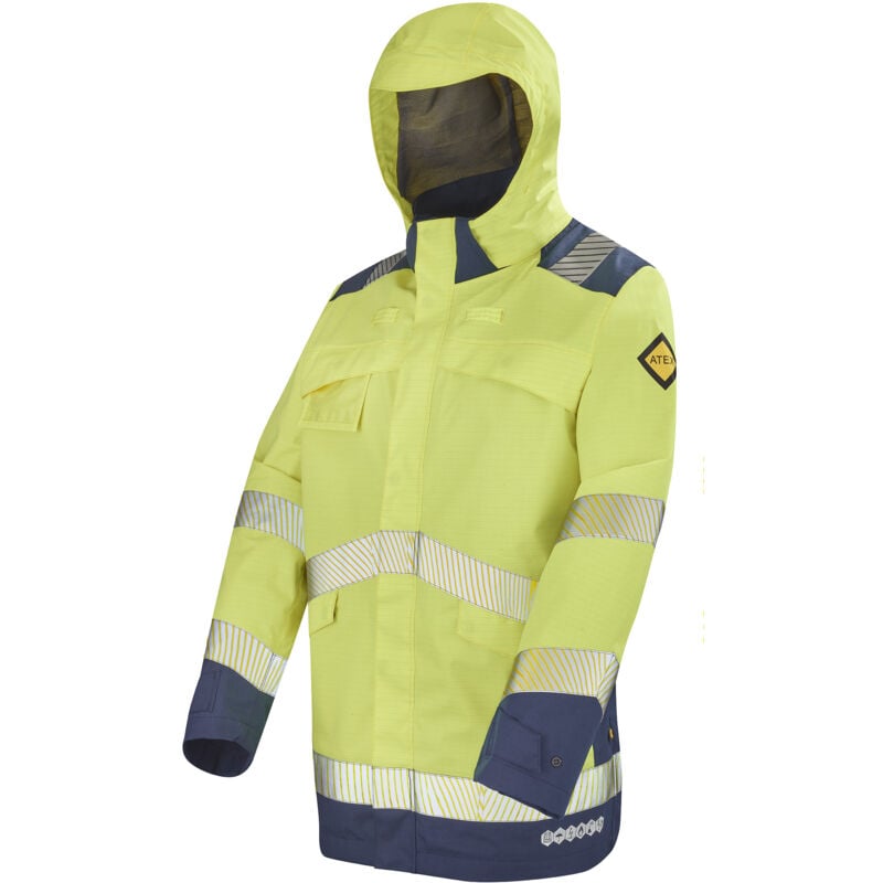 Parka Hv Ully Jaune Fluo/bleu Marine L