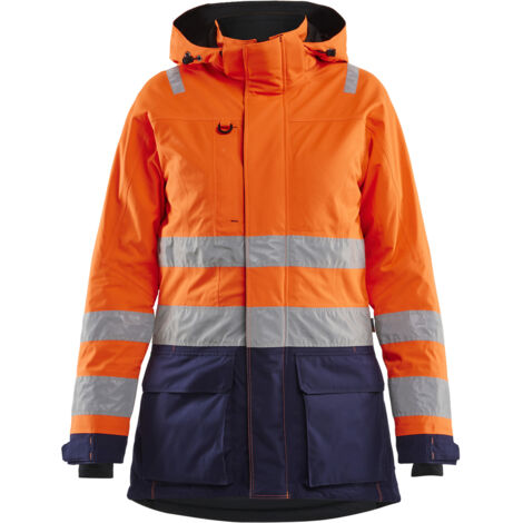 Parka invernale ad alta visibilità Donna 4472 - Arancione fluorescente/Marina M