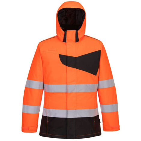 Parka invernale ad alta visibilità PW2 Arancione/Nero S