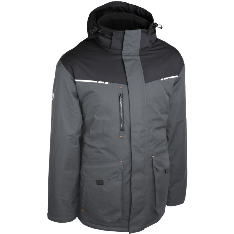 Parka Palaga ripstop T L matelassé gris/noir - SINGER - PALAGAL