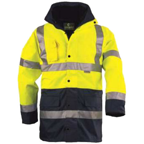 Parka polyester 4 en 1 HI-VIZ HI-WAY jaune/gris TXL - EURO PROTECTION - 70592