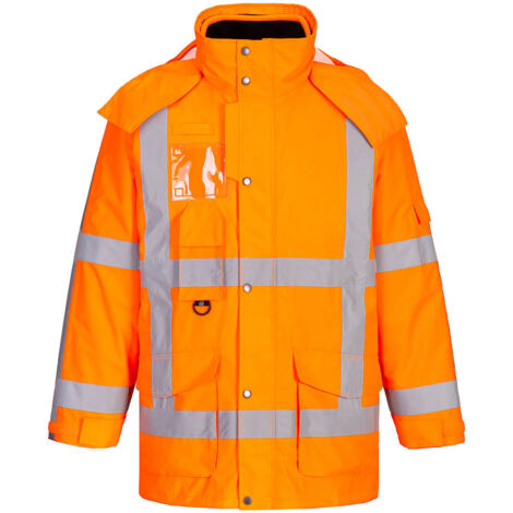 Parka RWS Traffic 3 en 1 naranja flúor imagen corporativa, tejido antigua PORTWEST R461 XXL Naranja