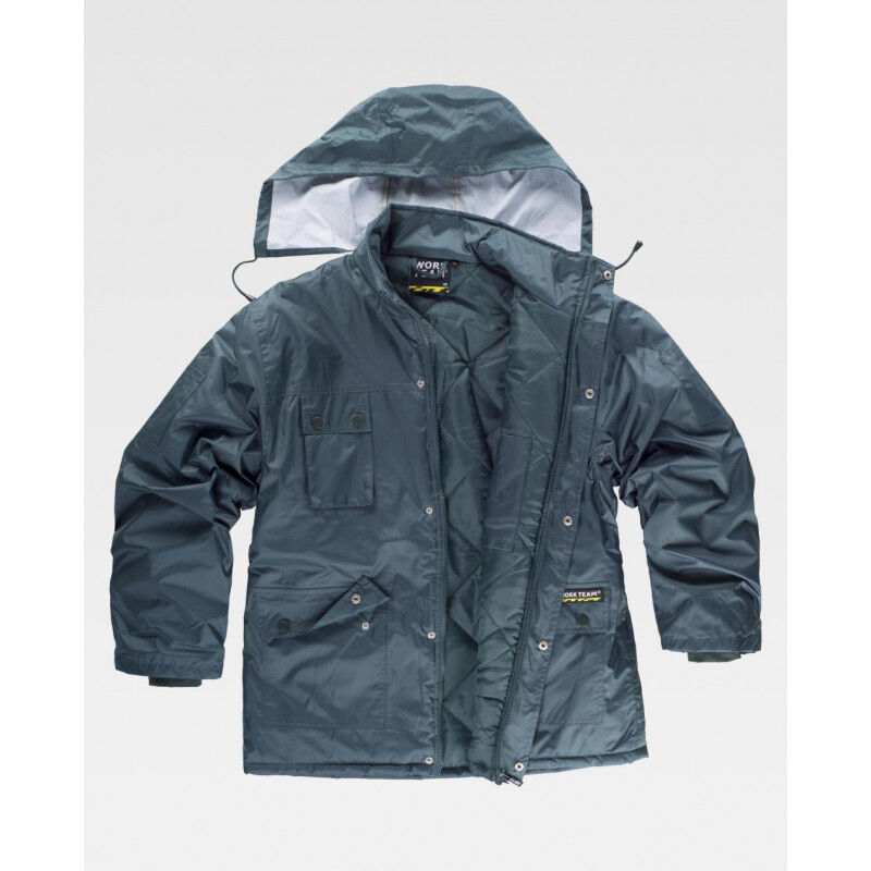 

Parka acolchada en tejido Oxford con cuello alto y capucha ajustable WORKTEAM S1000 | Verde - M