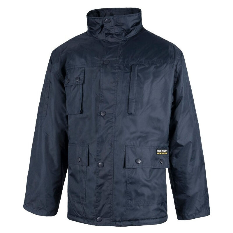 

Parka acolchada en tejido Oxford con cuello alto y capucha ajustable WORKTEAM S1000 | Azul marino - XL
