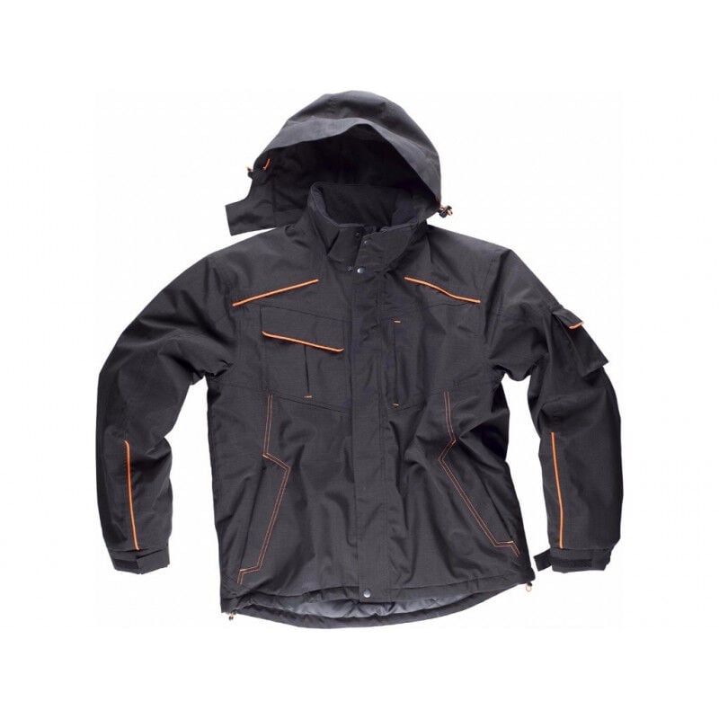 

Parka acolchada e impermeable con costuras termoselladas WORKTEAM Sport S1150 | Negro - XL