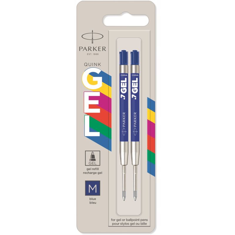 

Parker recambio jotter punta media gel azul blister -2u-