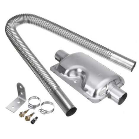 Parking Heater 60cm Stainless Steel Exhaust with Exhaust Pipe Air Heater Exhaust with Silencer
