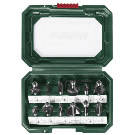 PARKSIDE® Fräsbits »PFB 12 A1«, 12-teilig 12 langlebige Hartmetallfräser