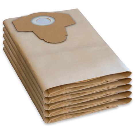 Pack de 5 sacs aspirateur papier haute résistance 30L – Compatibles avec aspirateurs PARKSIDE PNTS 1400, 1500 A1, B1, B2, B3, C1, C3, D1, E2, C4, F2