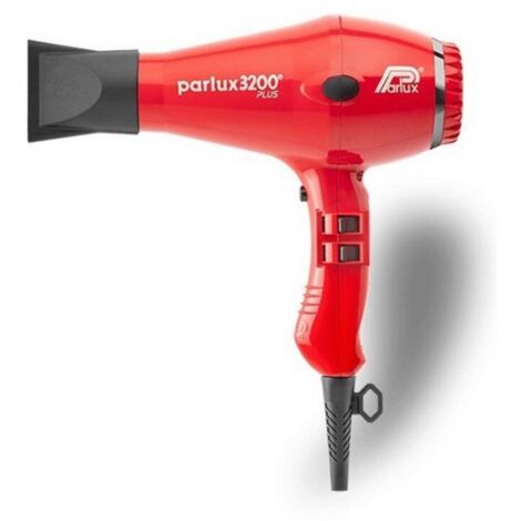 Parlux 3200 Plus Hair Dryer in Raunchy Red Lightweight Compact 1900W Dryer with Ultra High Tech Ionic Technology Salon Favourite 2 Speed Settings 3 He