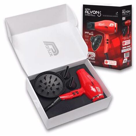 Parlux Alyon Ionic Hair Dryer in Red with Magic Sense