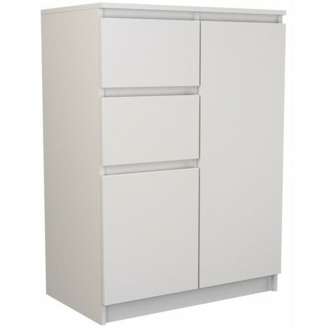 PARMA  Cassettiera moderna per soggiorno/camera da letto/ufficio 97x70x40  2 ante + 2 cassetti  Credenza contemporanea soggiorno  Armadio