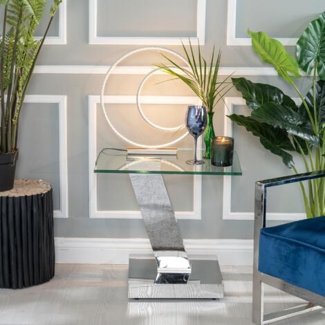 Parma Glass Top Side Table