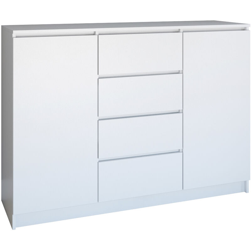Hucoco - parme - Commode de salon - 2 portes + 4 triroirs - 120x40x97 - Buffet style scandinave - Meuble de rangement Hucoco - parme - Commode de salon - 2 portes + 4 triroirs - 120x40x97 - Buffet style scandinave - Meuble de rangement