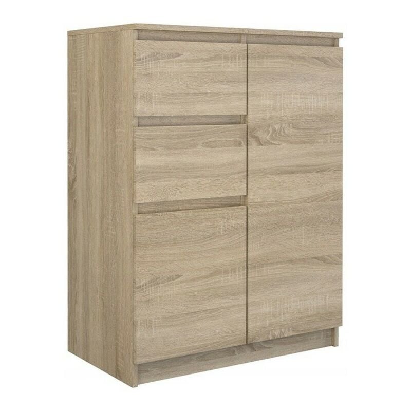 Parme Commode moderne salon/chambre/bureau 97x70x40 2 portes + 2 tiroirs Buffet contemporain séjour Meuble rangement