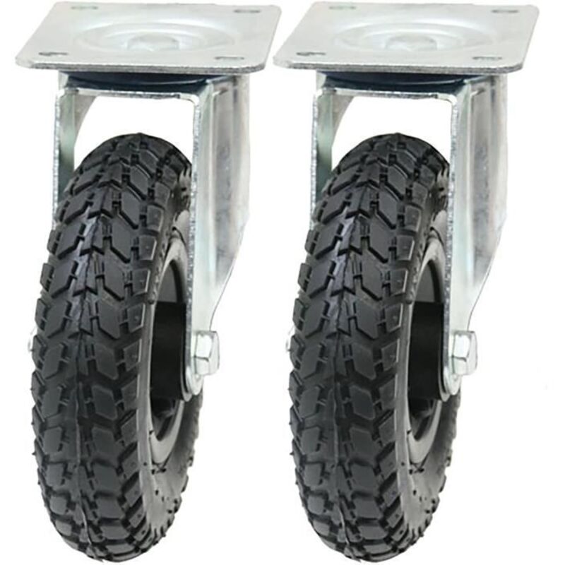 Parnells 5.1-20.3cm 200mm Pneumatic Casters, 2 Swivel Casters (200x50) Inflated Pumped