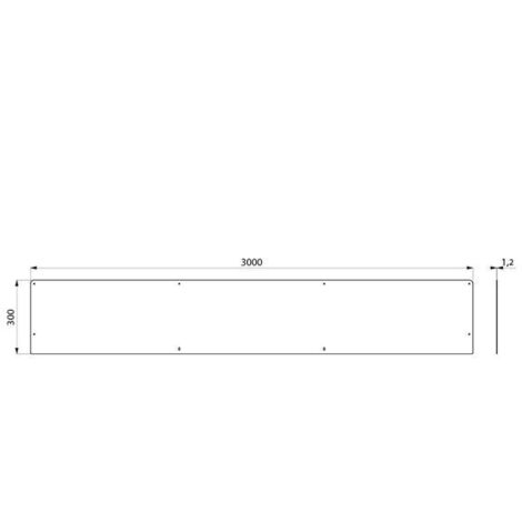 Paroi arrière Delabie L.3000 H.300 en acier inoxydable 1.4301 satiné