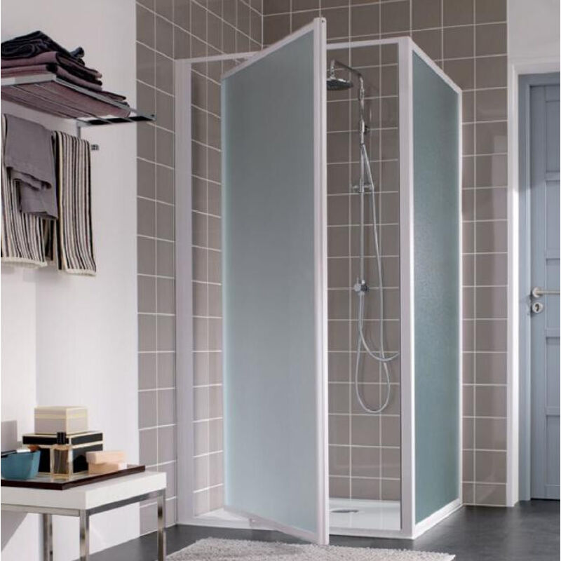Porte de douche pivotante Atout 3 Leda Accès de face - Verre transparent - 80 cm
