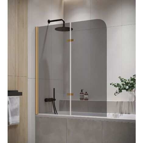 Paroi baignoire Austin 100 x 140 cm Badplaats - L'or - Verre tinte