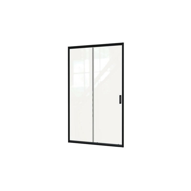 Ondée - Façade coulissante 140 cm ép. 6 mm accès de face coloris noir mat - napa