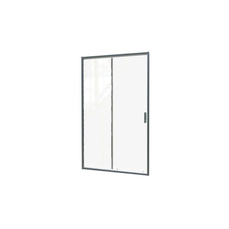 Ondée - Façade coulissante 160 cm ép. 6 mm accès de face coloris chromé mat - napa