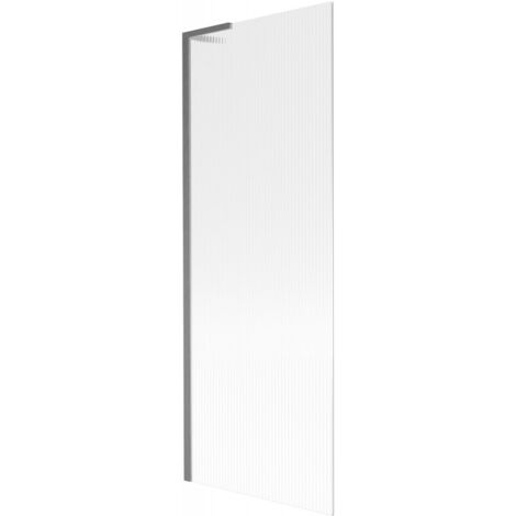 Paroi de baignoire à 1 vantail Mexen Next L 70 x 150 cm, striée, gris canon brossé - 895-070-000-03-09-66