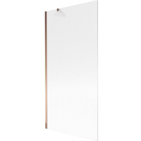 Paroi de baignoire pliable 1 volet Mexen Next 90 x 150 cm, striée, or rose - 895-090-000-00-09-60