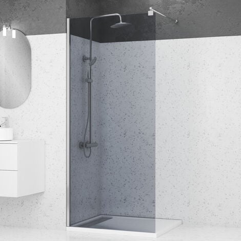 Paroi de douche à l'italienne FREEDOM 2 FUMEE 90 - 90x200cm VERRE FUMEE 8mm