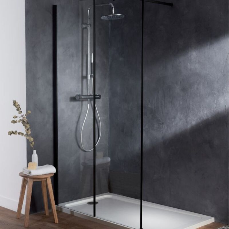Jacob Delafon - Paroi de douche à l'italienne 120 cm Serenity noir mat
