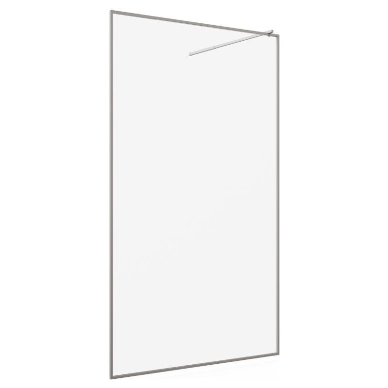 Paroi de douche à l'italienne - 120 x 200 cm - Gun métal - Verre trempé - amberi