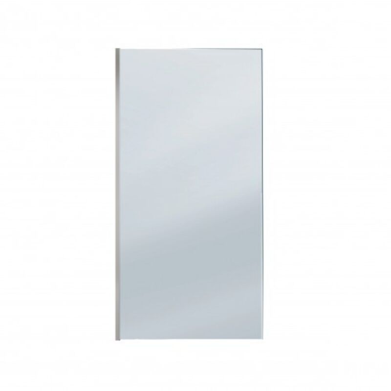 Paroi de Douche 100x200cm - Verre Trempé Fumé 8mm - Profilé Chrome - freedom 2 smoked