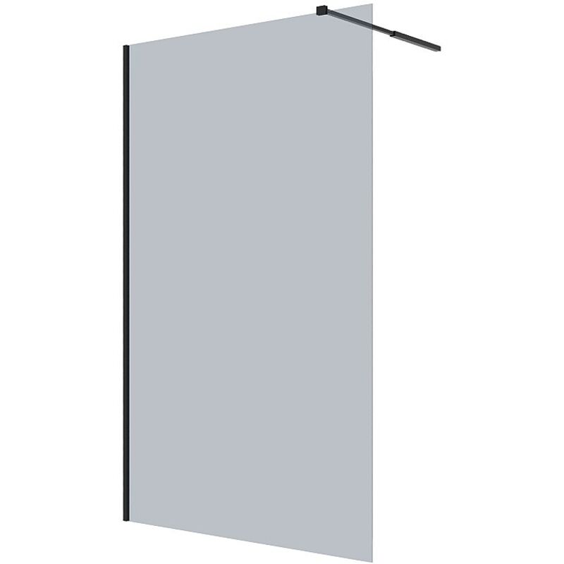 Vente-unique - Paroi de douche à l'italienne - Verre fumé gris - 120x200 cm - malika ii