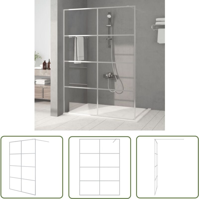 Paroi de douche Argenté 140x195 cm Verre esg transparent - Pare Brise De Douche - Mur De Douche - Cabine De Douche - Douche En Verre - Pare-brise De