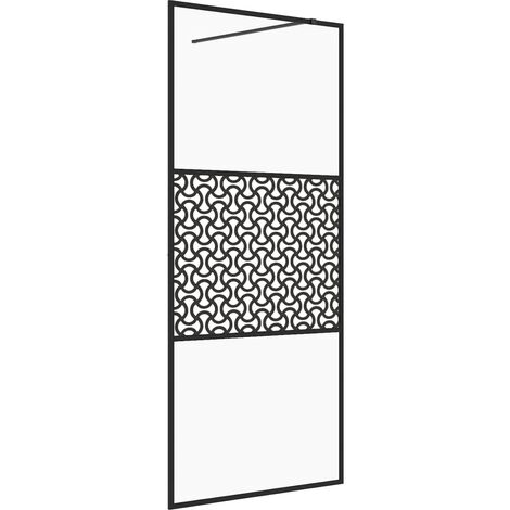 Paroi de douche avec verre cloison de baignoire accessoire de salle de bain cloison de douche maison intérieur ESG transparent 90 x 195 cm noir