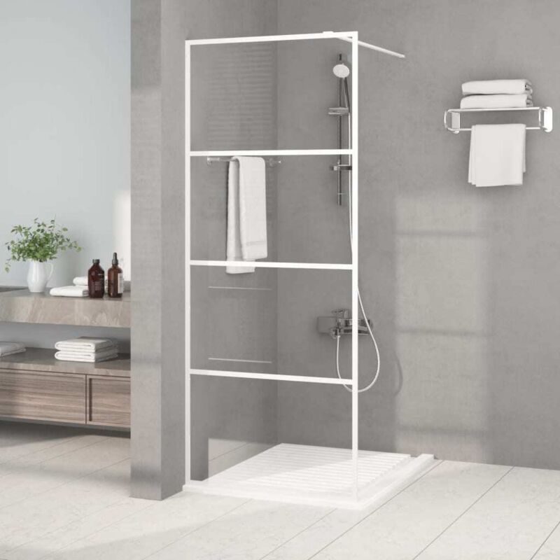 Vidaxl - Paroi de douche Blanc 80x195 cm Verre esg transparent